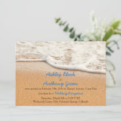 Bruiloftsreceptie 'Ocean Beach' alleen Kaart (Staand voorkant)