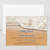 Bruiloftsreceptie 'Ocean Beach' alleen Kaart (Voorkant / Achterkant)