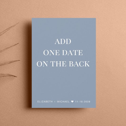 Bruiloftsreceptie Stof Blauw Bewaar de Datum Aankondiging