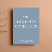 Bruiloftsreceptie Stof Blauw Bewaar de Datum Aankondiging