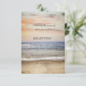 Bruiloftsreceptie Strand Zand Lucht Kaart (Staand voorkant)