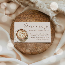 Bruiloftsreceptie-verzoek voor koffie informatiekaartje