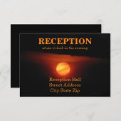 Bruiloftsreceptie Volle Oogstmaan Kaart (Voorkant / Achterkant)