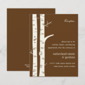 Bruiloftsreceptiekaart Berk - Chocolade Informatiekaartje (Voorkant / Achterkant)