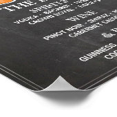 Bruiloftsreceptieposter met 'Cheers Beers Bar'-bor Poster (Hoek)