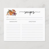 Bruiloftsreceptkaart (Voorkant)