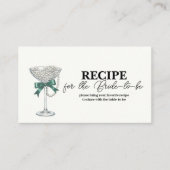 Bruiloftsreceptkaart met parel en lint informatiekaartje (Voorkant)