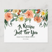 Bruiloftsreceptkaart voor herfstbloemen uitnodiging briefkaart (Voorkant)