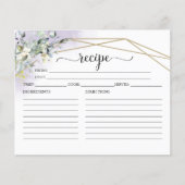 Bruiloftsreceptkaartjes met geometrische groene de (Voorkant)