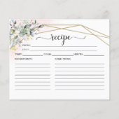 Bruiloftsreceptkaartjes met groene geometrische vo (Voorkant)