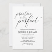 Bruiloftsrepetitie Diner Chic Zwart & Wit Kaart (Voorkant)