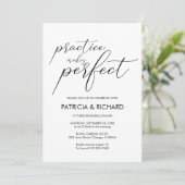 Bruiloftsrepetitie Diner Chic Zwart & Wit Kaart (Staand voorkant)