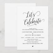 Bruiloftsrepetitie diner, Eenvoudige Klasse Zwarte Kaart (Voorkant / Achterkant)