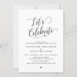 Bruiloftsrepetitie diner, Eenvoudige Klasse Zwarte Kaart