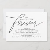 Bruiloftsrepetitie diner, modern elegant script kaart (Voorkant)