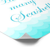 Bruiloftssalon bord met strandthema 8x10" poster (Hoek)