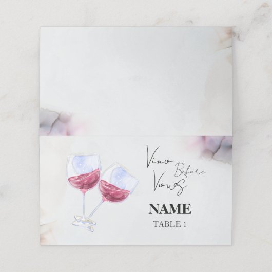 Bruiloftssalon bruidsfeestje  plaatskaartje (Buitenkant ongevouwen)