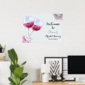 Bruiloftssalon bruidsfeestje  poster (Thuiskantoor)