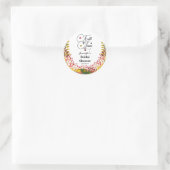 Bruiloftssalon 'Eerlijk Gezegd' Bloemmotief Ronde Sticker (Tas)