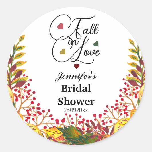 Bruiloftssalon 'Eerlijk Gezegd' Bloemmotief Ronde Sticker (Voorkant)