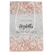 Bruiloftssalon silver roze goud naam medium cadeauzakje (Voorkant)