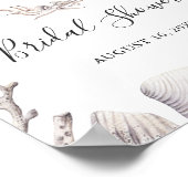 Bruiloftssalon Strand Schelp Koraal Bord Poster (Hoek)