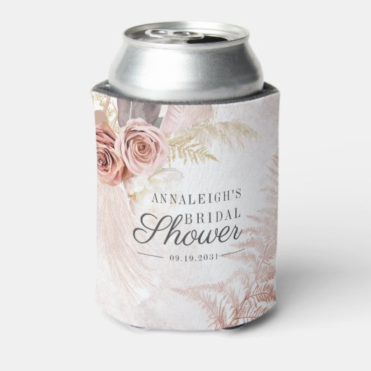 Bruiloftsscript Pampasgras Terracotta Blikjeskoeler (Blikje Achterkant)