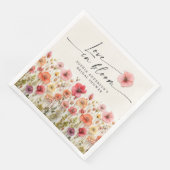 Bruiloftsservetten 'Love In Bloom' Servet (Hoek)