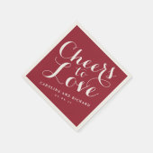 bruiloftsservetten | Marsala juicht om lief te heb Servet (Hoek)