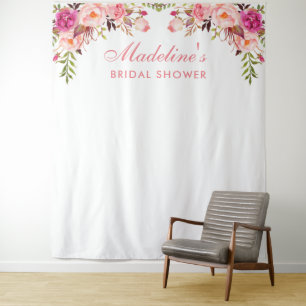 Bruiloftsshower Achtergrond   Fotohokje Prop Roze Wandkleed