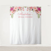 Bruiloftsshower Achtergrond | Fotohokje Prop Roze Wandkleed (Voorkant)