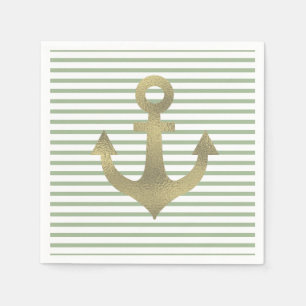 Bruiloftsshower Bachelorette-feest Nautical Anker Servet
