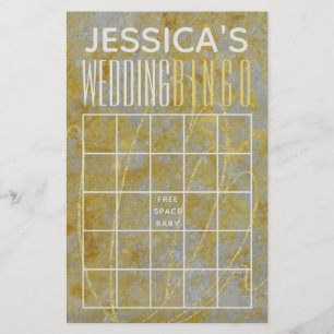 Bruiloftsshower BINGO Zilveren randje Flyer