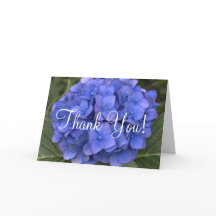 Bruiloftsshower Blauwe Hortensia Dank Je Kaarten