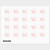 Bruiloftsshower Boho Typografie Feestje Ronde Sticker (Vel)