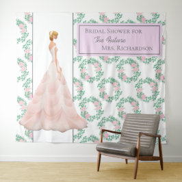 Bruiloftsshower Chic Fotobackdrop - Roze Wandkleed