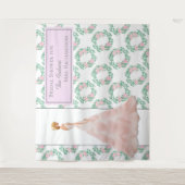 Bruiloftsshower Chic Fotobackdrop - Roze Wandkleed (Voorkant)