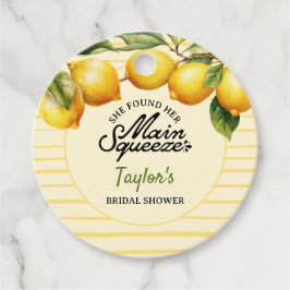 Bruiloftsshower Citroen Bedankjes Labels