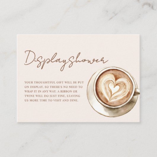 Bruiloftsshower display Love is Brewing Informatiekaartje (Voorkant)