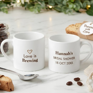 Bruiloftsshower Espresso Mok Favor 'Love is Brewin