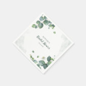 Bruiloftsshower Eucalyptus Script Waterverf Servet (Hoek)