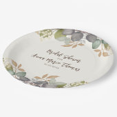 Bruiloftsshower Herfstbladeren Bruiloft Loof Papieren Bordje (Gekanteld)