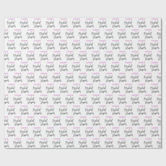 Bruiloftsshower Inpakpapier met tekst (Vlak)