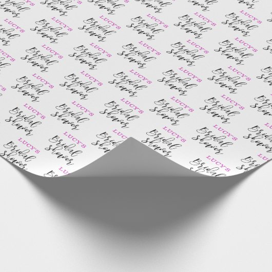 Bruiloftsshower Inpakpapier met tekst (Hoek)