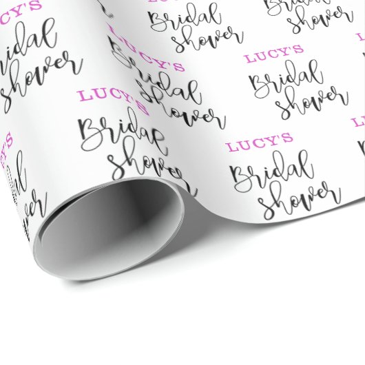 Bruiloftsshower Inpakpapier met tekst (Rol Hoek)