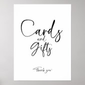 Bruiloftsshower Kaarten en Cadeaus Bord Poster (Voorkant)