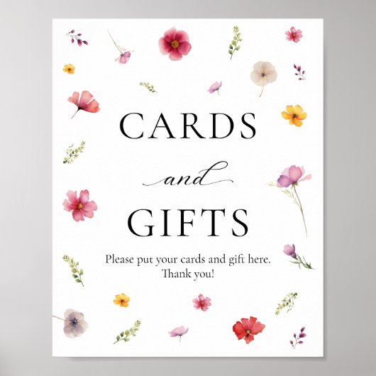 Bruiloftsshower Kaarten en Cadeaus voor de Liefde Poster (Voorkant)