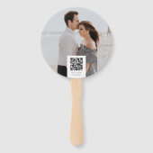 Bruiloftsshower Liefde Is in Bloei QR Code Boho Handwaaier (Achterkant)