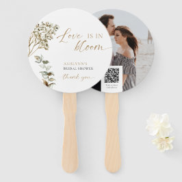 Bruiloftsshower Liefde Is in Bloei QR Code Boho Handwaaier
