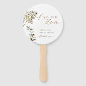 Bruiloftsshower Liefde Is in Bloei QR Code Boho Handwaaier (Voorkant)